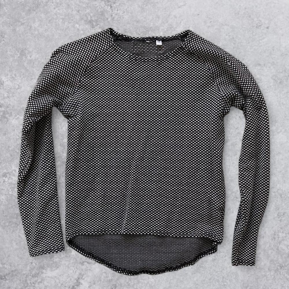 Pactimo Black White Long Sleeve Compression Athletic Shirt Workout Top - XS